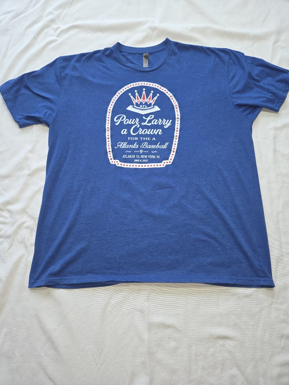 Next Level Apparel Royal Blue Graphic Short Sleeve Tee